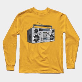 Boombox (Gray Colorway) Analog / Music Long Sleeve T-Shirt